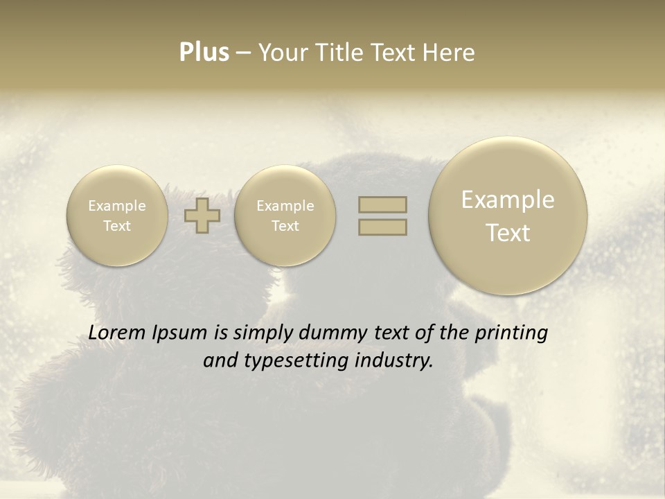 A Teddy Bear Sitting Next To Another Teddy Bear On A Rainy Day PowerPoint Template