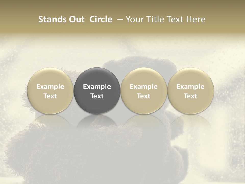 A Teddy Bear Sitting Next To Another Teddy Bear On A Rainy Day PowerPoint Template