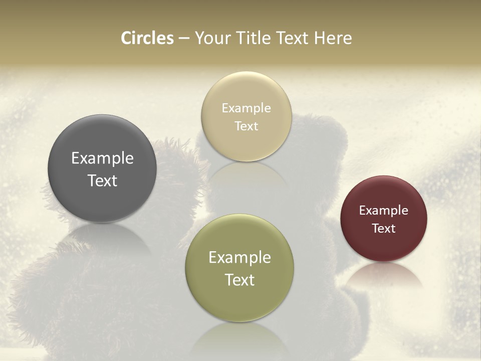 A Teddy Bear Sitting Next To Another Teddy Bear On A Rainy Day PowerPoint Template