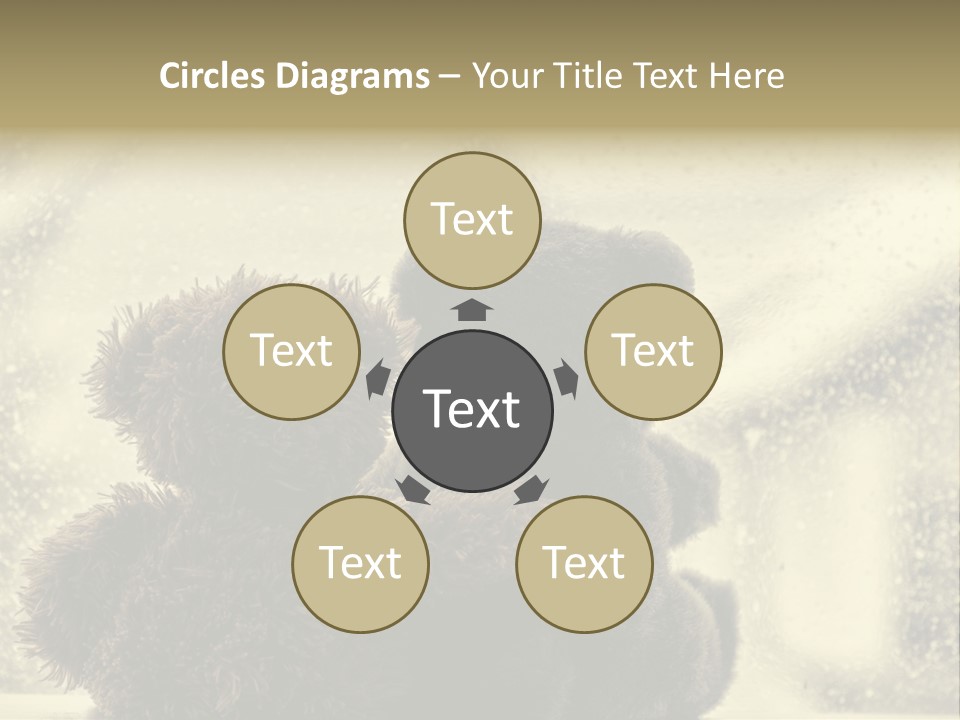 A Teddy Bear Sitting Next To Another Teddy Bear On A Rainy Day PowerPoint Template