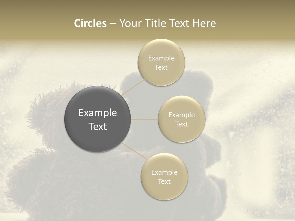 A Teddy Bear Sitting Next To Another Teddy Bear On A Rainy Day PowerPoint Template