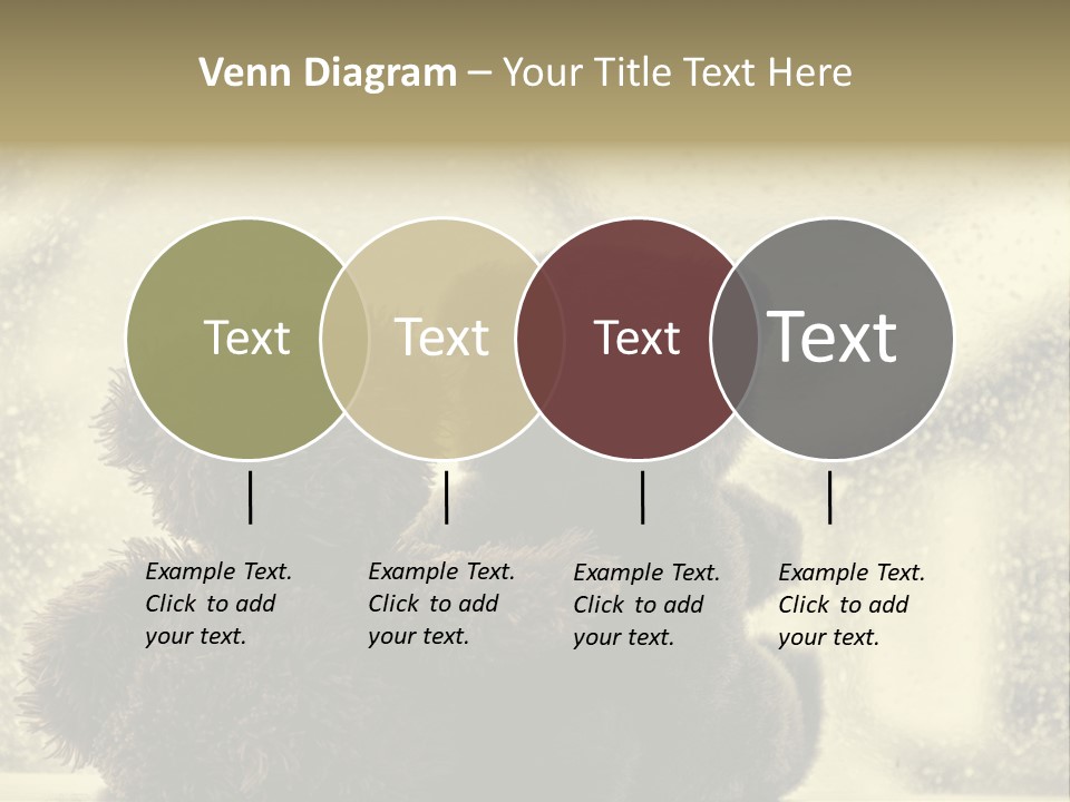 A Teddy Bear Sitting Next To Another Teddy Bear On A Rainy Day PowerPoint Template