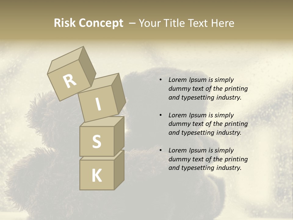 A Teddy Bear Sitting Next To Another Teddy Bear On A Rainy Day PowerPoint Template