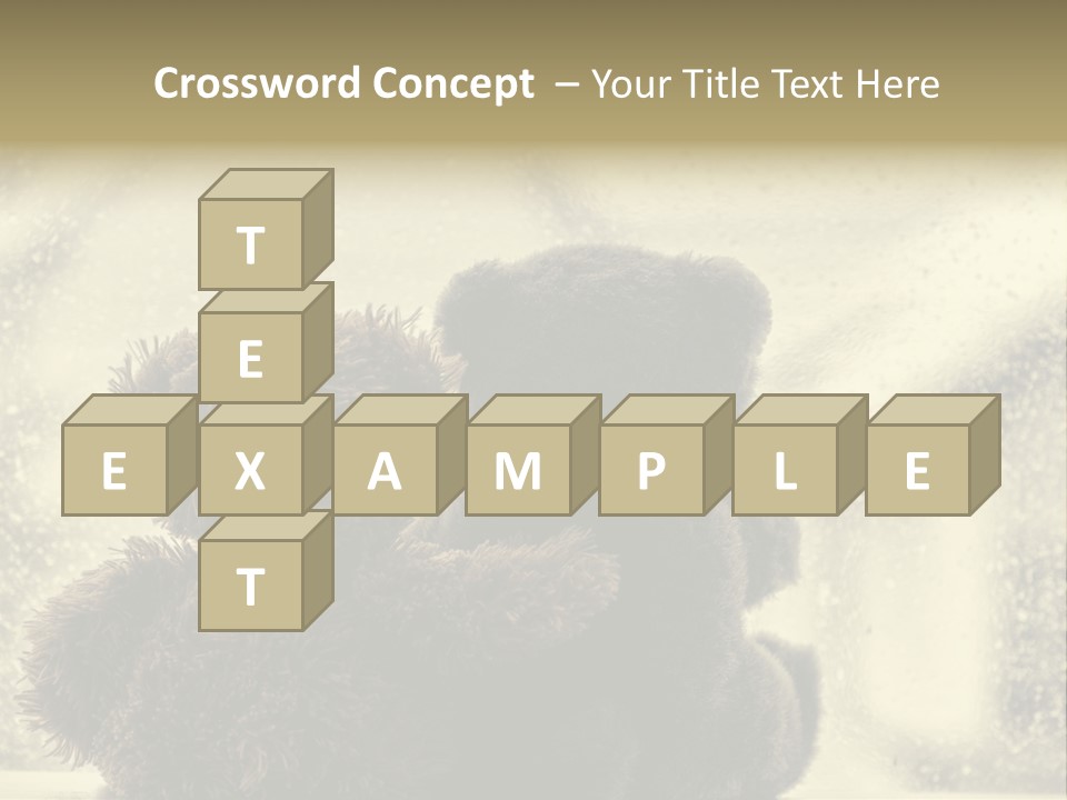 A Teddy Bear Sitting Next To Another Teddy Bear On A Rainy Day PowerPoint Template