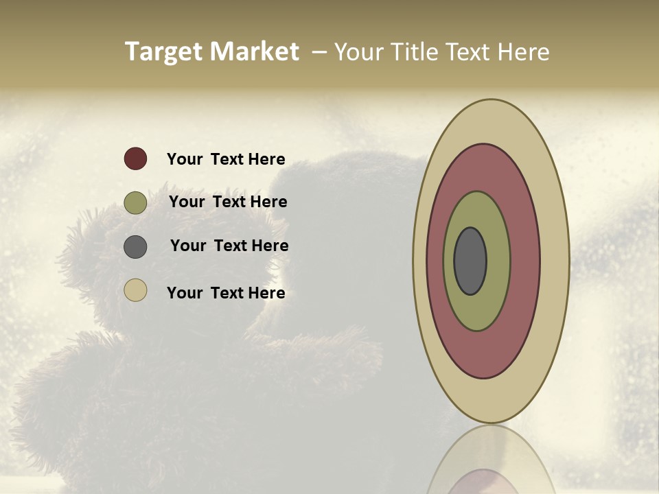 A Teddy Bear Sitting Next To Another Teddy Bear On A Rainy Day PowerPoint Template