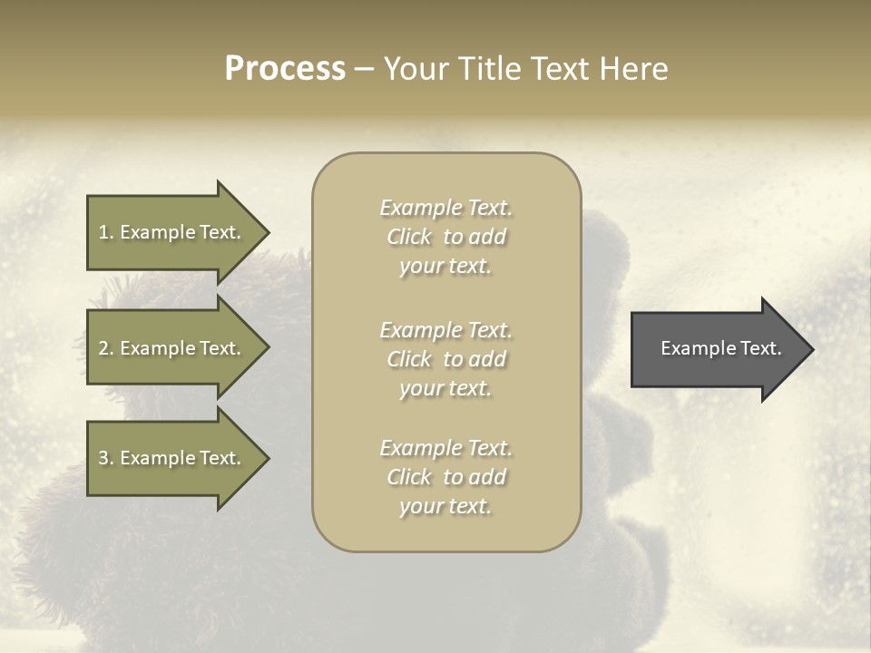 A Teddy Bear Sitting Next To Another Teddy Bear On A Rainy Day PowerPoint Template