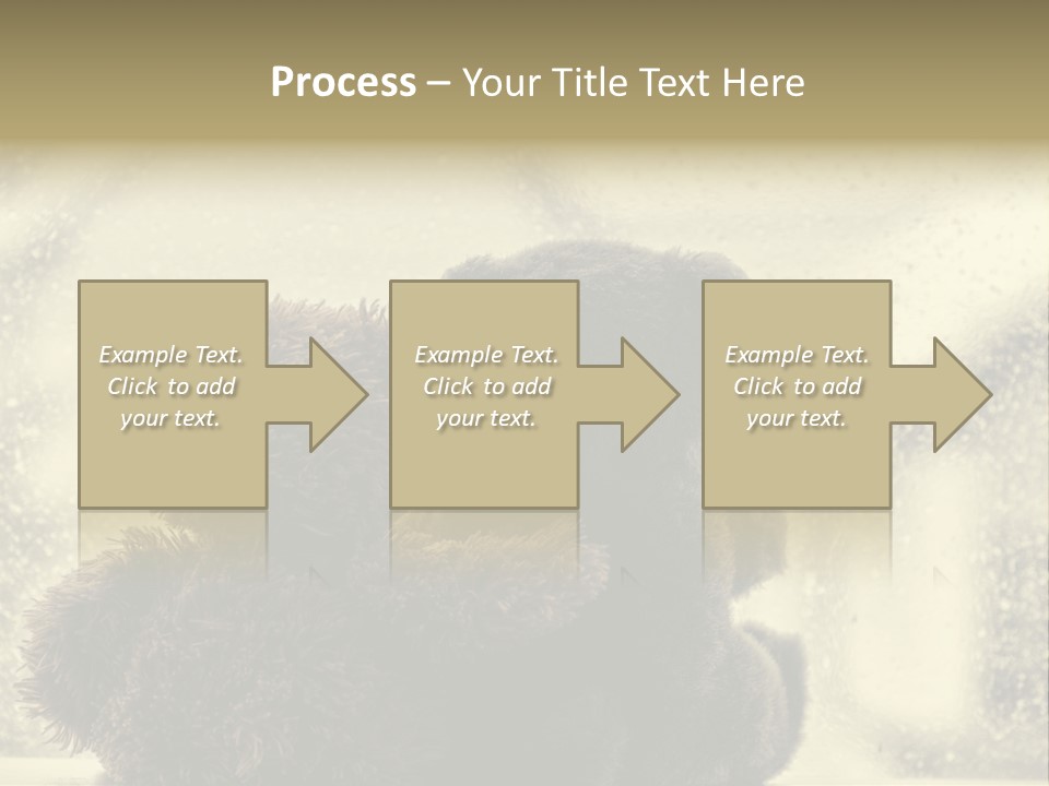 A Teddy Bear Sitting Next To Another Teddy Bear On A Rainy Day PowerPoint Template