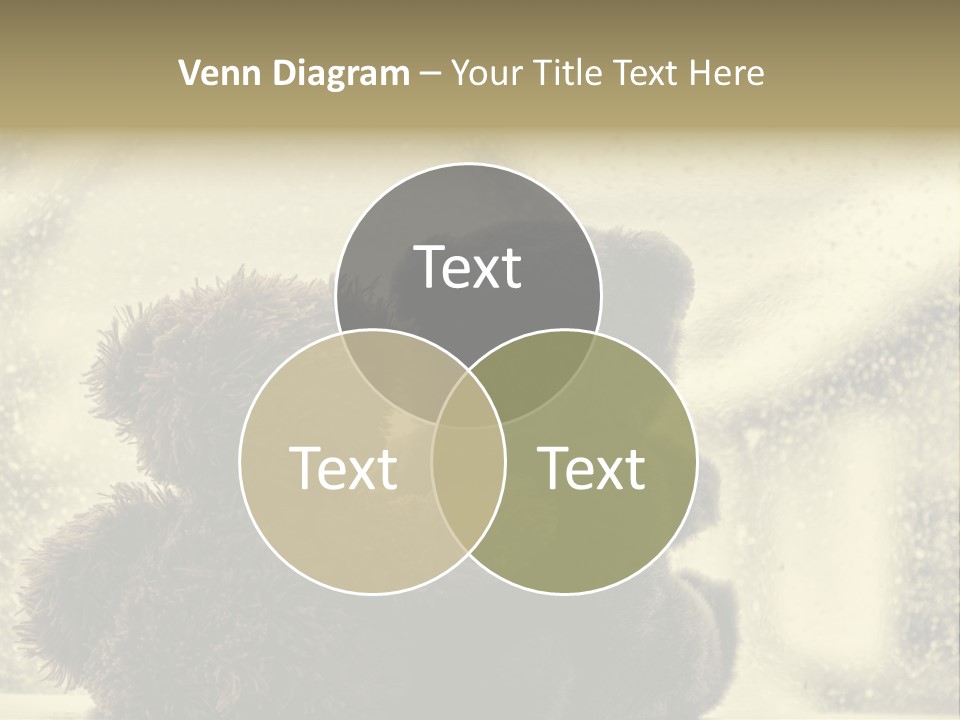 A Teddy Bear Sitting Next To Another Teddy Bear On A Rainy Day PowerPoint Template