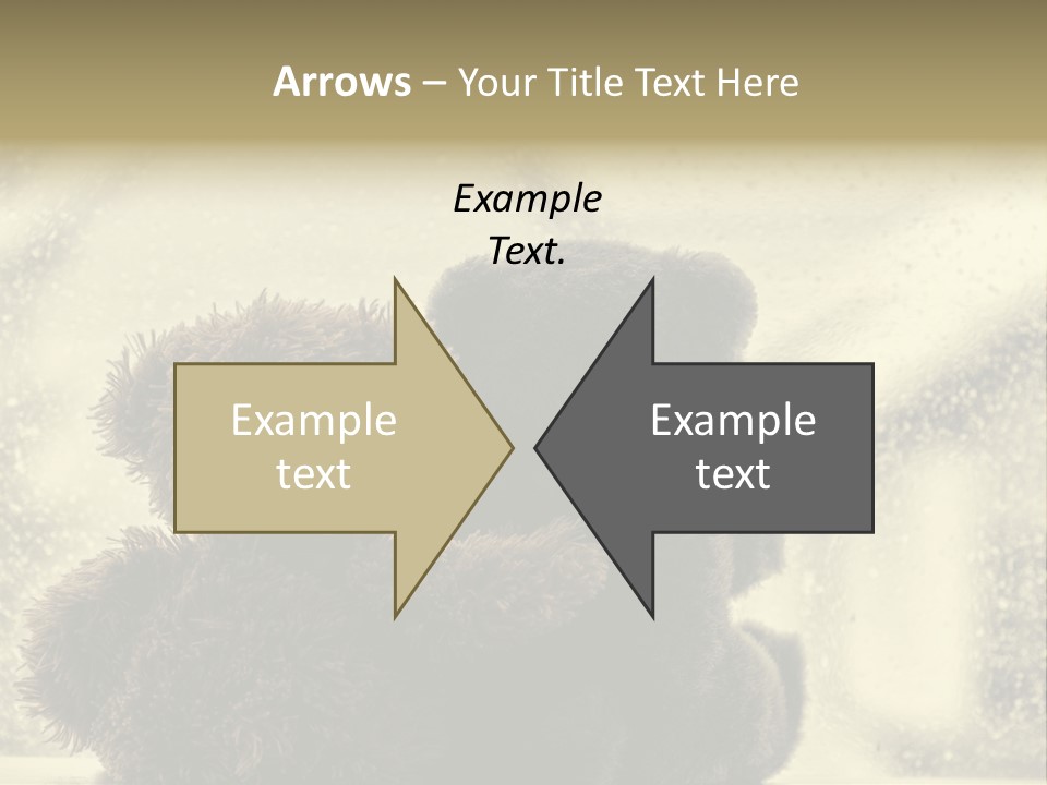 A Teddy Bear Sitting Next To Another Teddy Bear On A Rainy Day PowerPoint Template