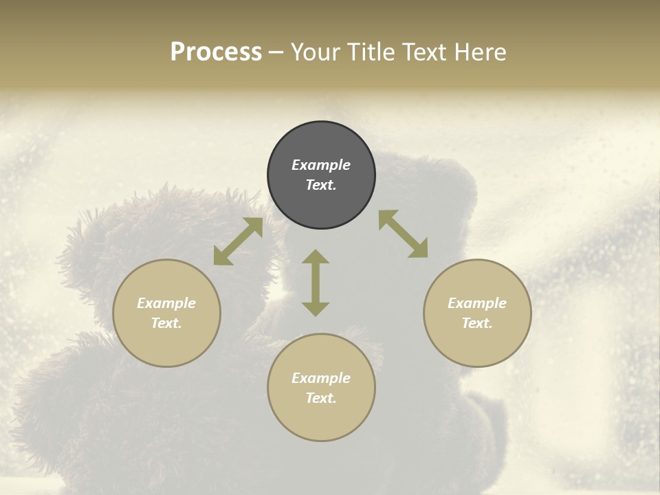 A Teddy Bear Sitting Next To Another Teddy Bear On A Rainy Day PowerPoint Template