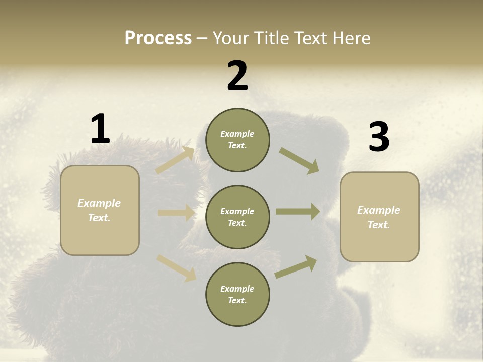 A Teddy Bear Sitting Next To Another Teddy Bear On A Rainy Day PowerPoint Template