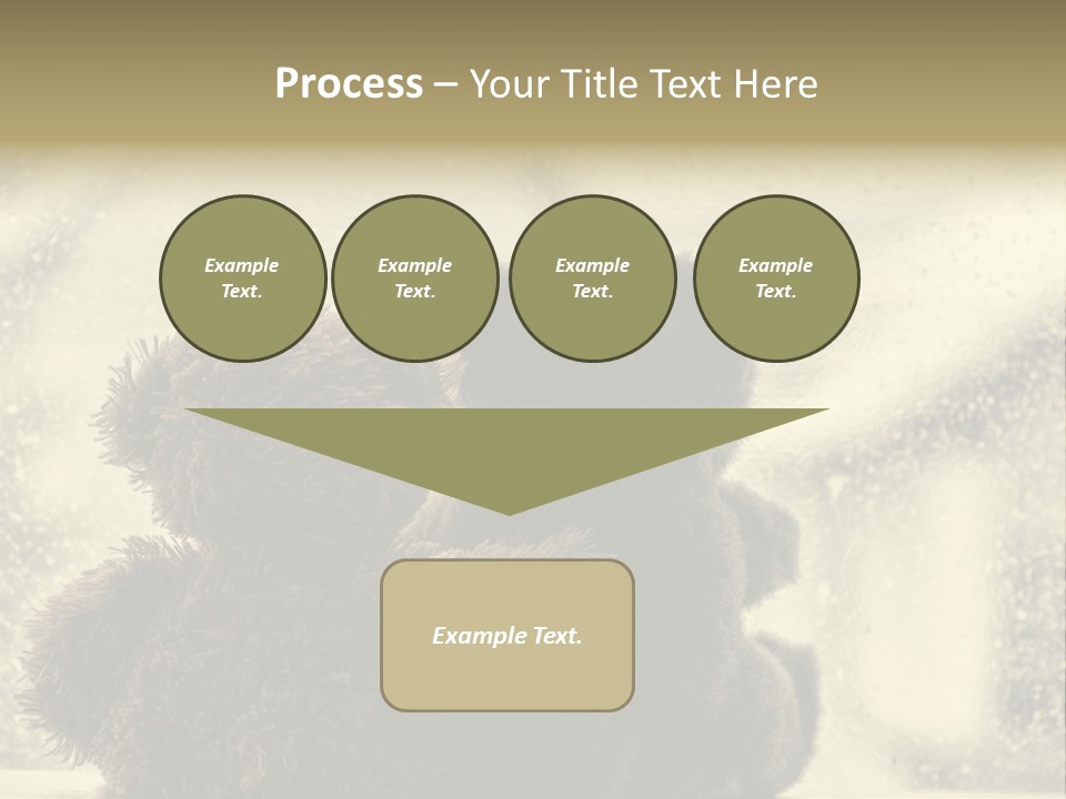 A Teddy Bear Sitting Next To Another Teddy Bear On A Rainy Day PowerPoint Template