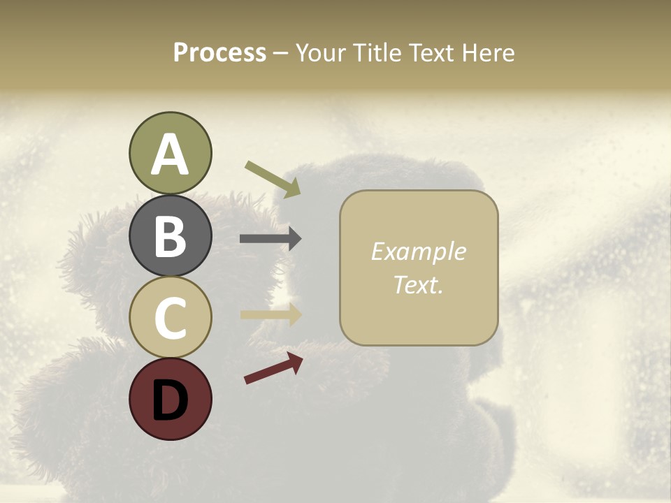 A Teddy Bear Sitting Next To Another Teddy Bear On A Rainy Day PowerPoint Template