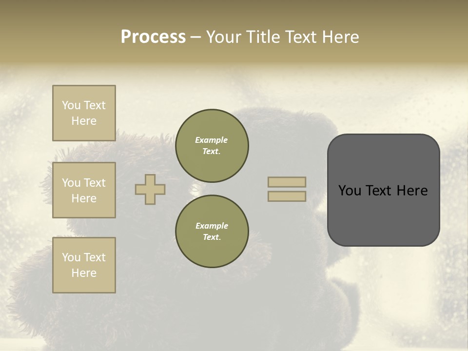 A Teddy Bear Sitting Next To Another Teddy Bear On A Rainy Day PowerPoint Template