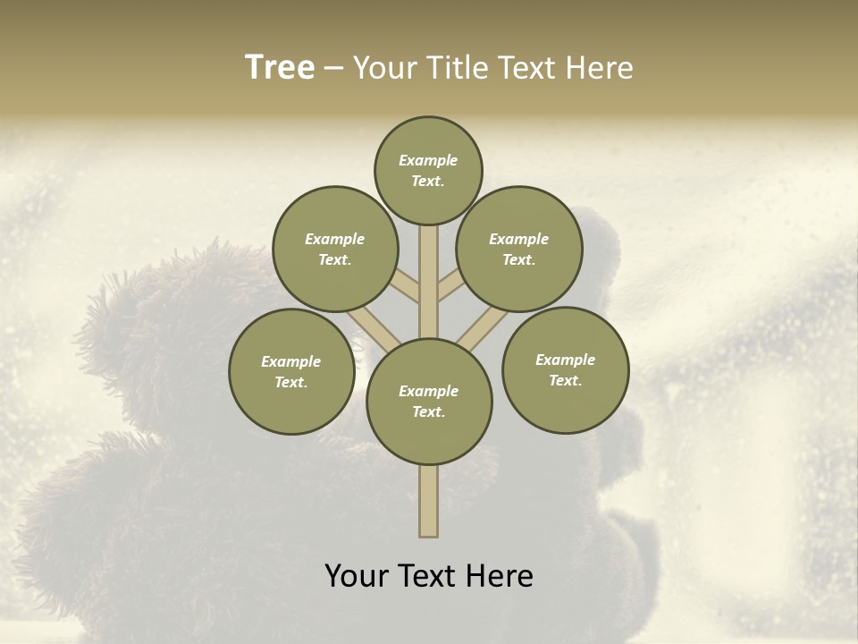 A Teddy Bear Sitting Next To Another Teddy Bear On A Rainy Day PowerPoint Template