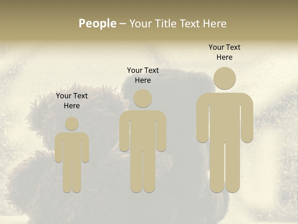 A Teddy Bear Sitting Next To Another Teddy Bear On A Rainy Day PowerPoint Template