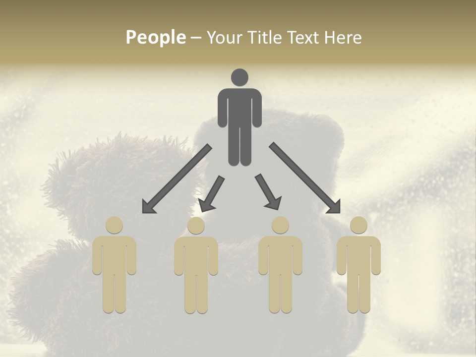 A Teddy Bear Sitting Next To Another Teddy Bear On A Rainy Day PowerPoint Template