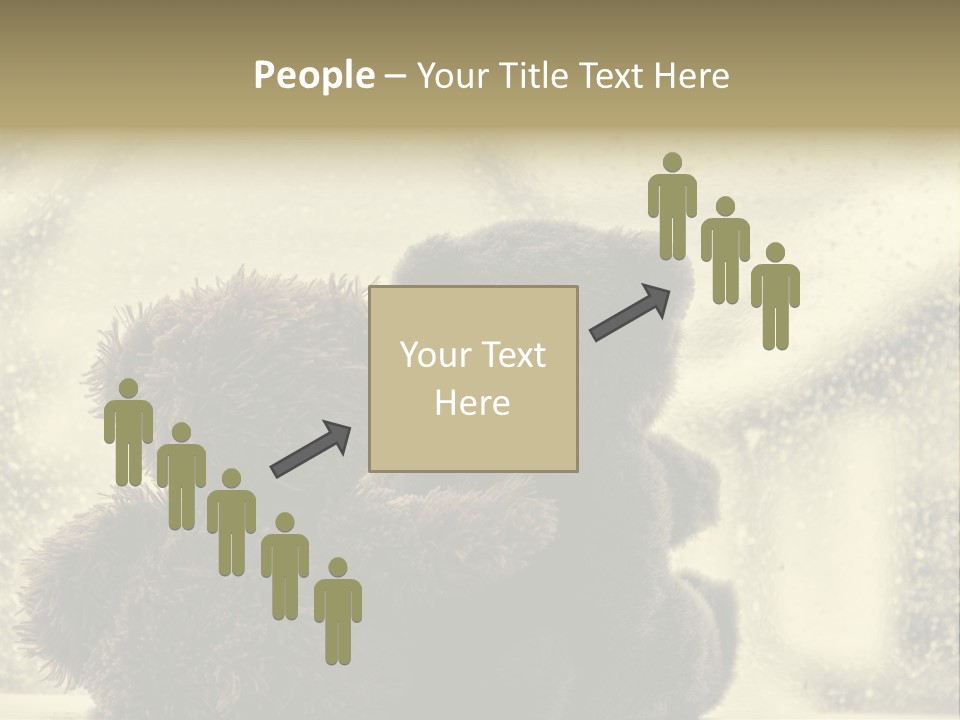 A Teddy Bear Sitting Next To Another Teddy Bear On A Rainy Day PowerPoint Template