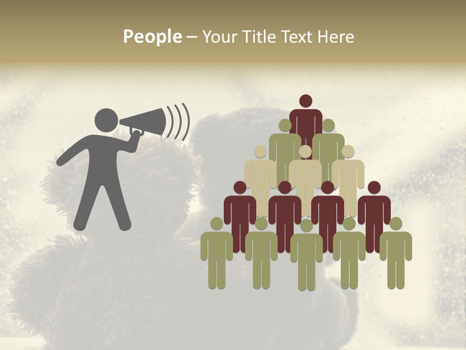 A Teddy Bear Sitting Next To Another Teddy Bear On A Rainy Day PowerPoint Template