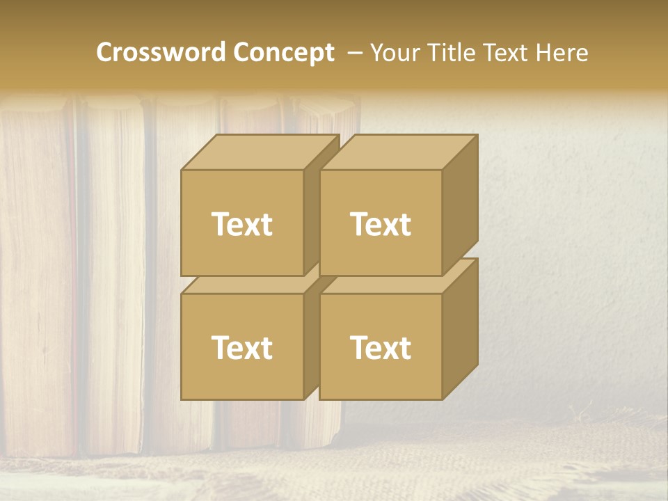 A Row Of Books Sitting On Top Of A Table PowerPoint Template