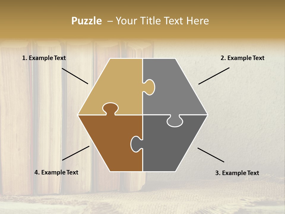 A Row Of Books Sitting On Top Of A Table PowerPoint Template