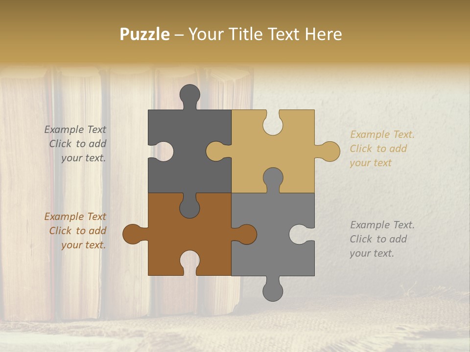 A Row Of Books Sitting On Top Of A Table PowerPoint Template