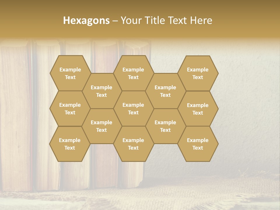 A Row Of Books Sitting On Top Of A Table PowerPoint Template