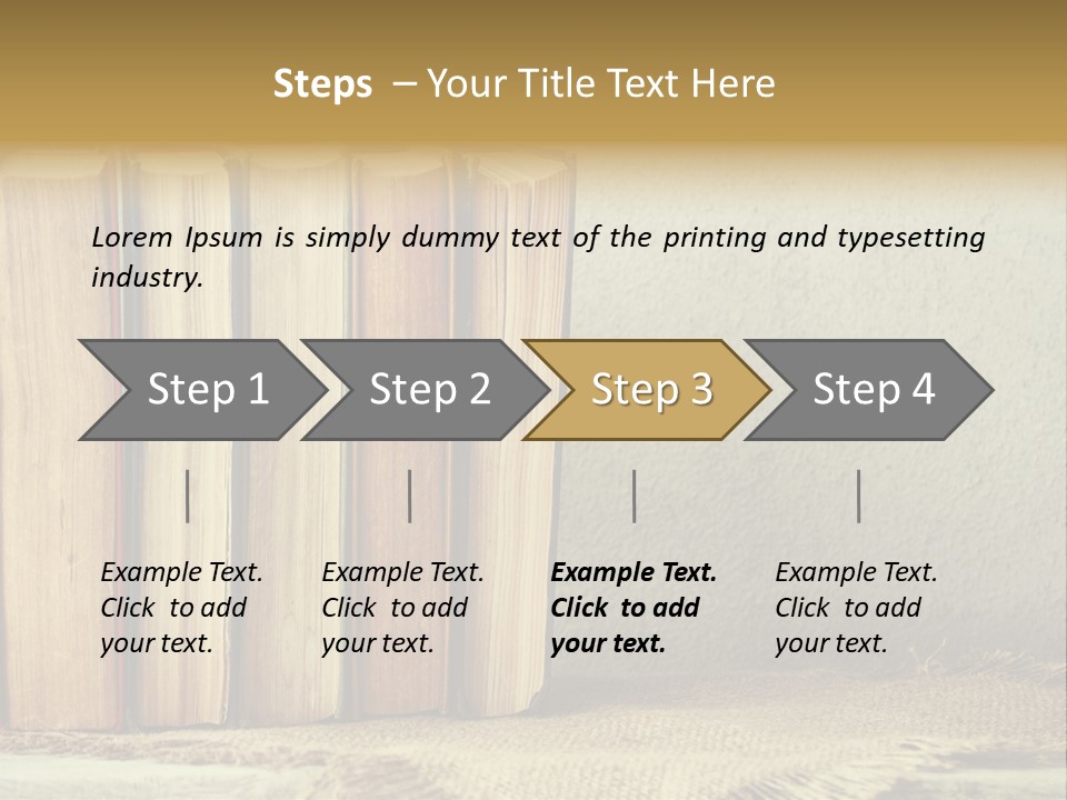 A Row Of Books Sitting On Top Of A Table PowerPoint Template