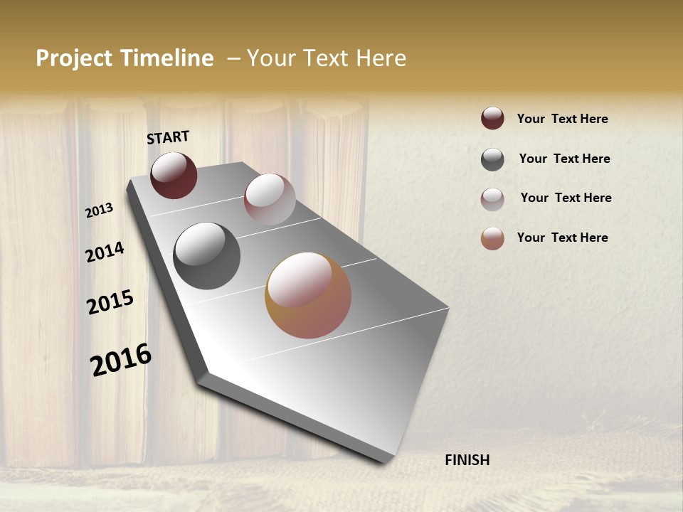 A Row Of Books Sitting On Top Of A Table PowerPoint Template