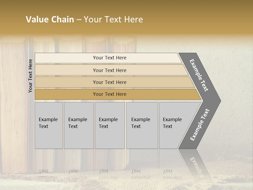 A Row Of Books Sitting On Top Of A Table PowerPoint Template