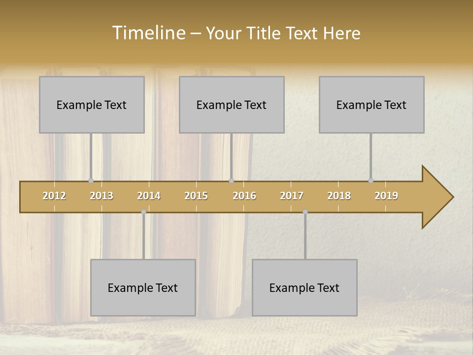 A Row Of Books Sitting On Top Of A Table PowerPoint Template