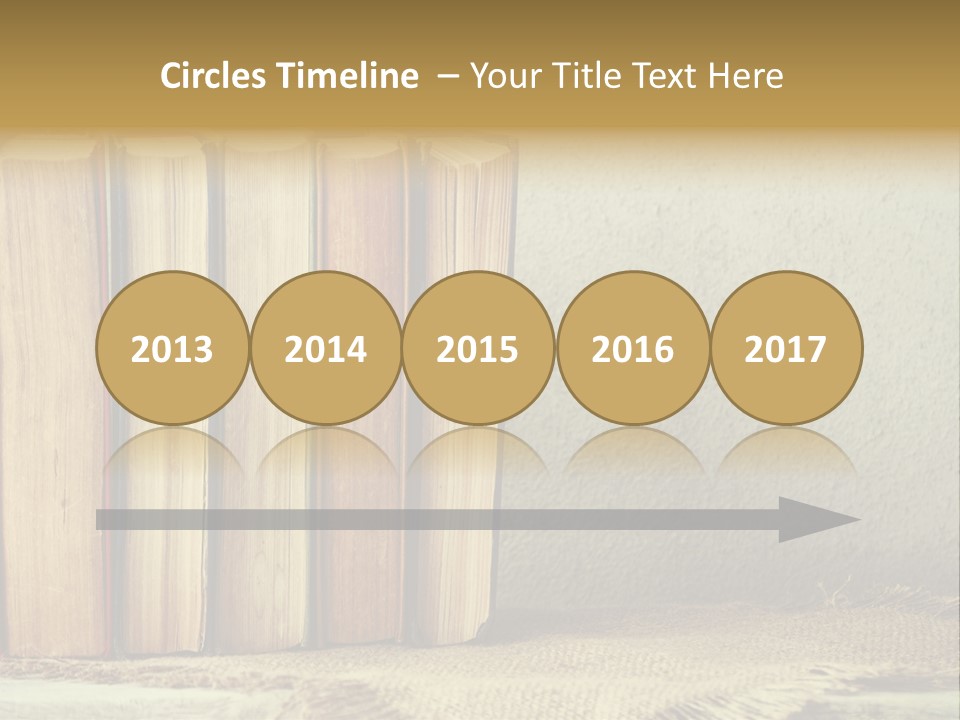 A Row Of Books Sitting On Top Of A Table PowerPoint Template