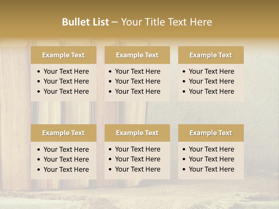 A Row Of Books Sitting On Top Of A Table PowerPoint Template