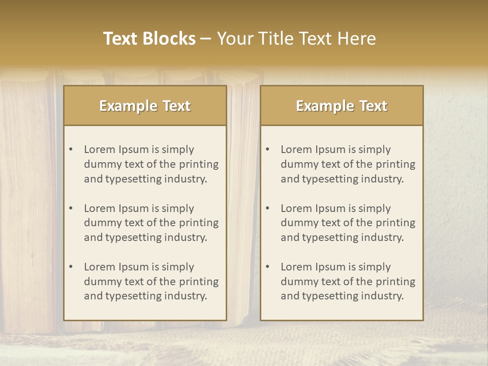 A Row Of Books Sitting On Top Of A Table PowerPoint Template