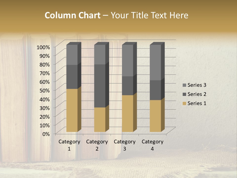 A Row Of Books Sitting On Top Of A Table PowerPoint Template