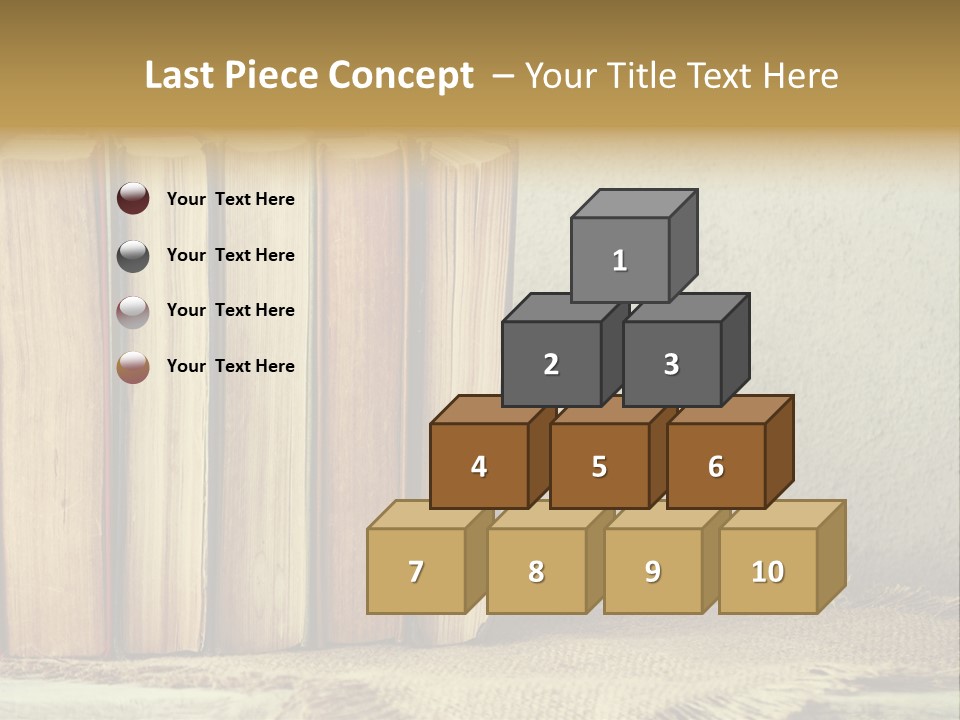 A Row Of Books Sitting On Top Of A Table PowerPoint Template