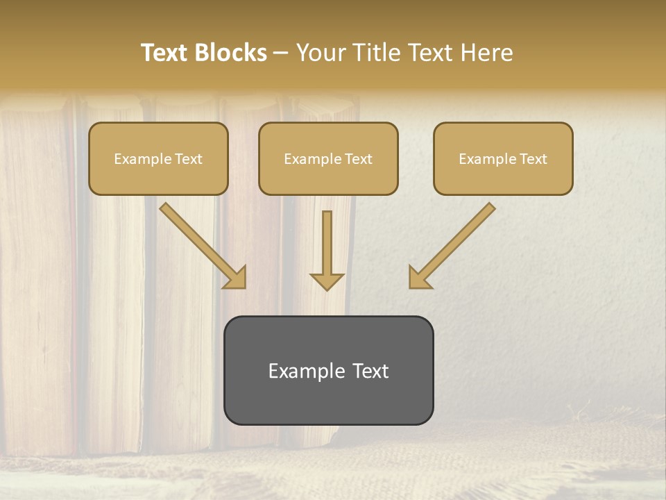 A Row Of Books Sitting On Top Of A Table PowerPoint Template