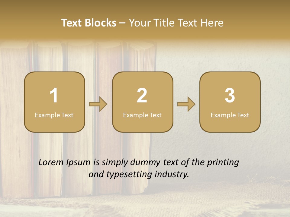 A Row Of Books Sitting On Top Of A Table PowerPoint Template