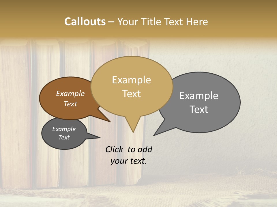 A Row Of Books Sitting On Top Of A Table PowerPoint Template