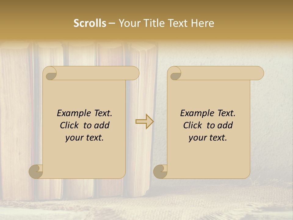 A Row Of Books Sitting On Top Of A Table PowerPoint Template