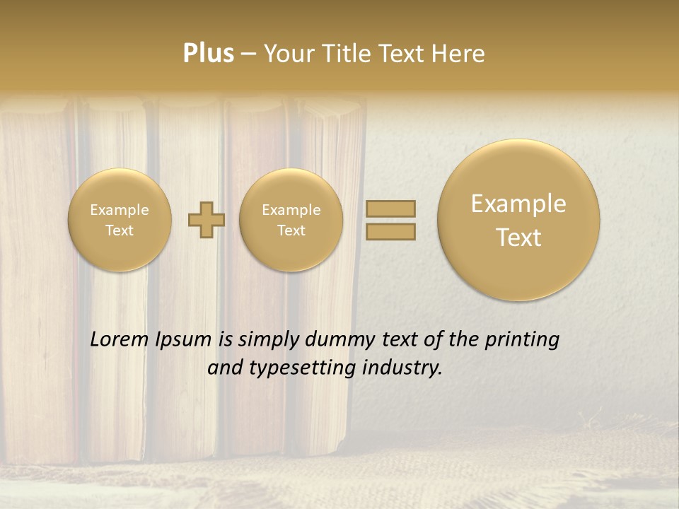 A Row Of Books Sitting On Top Of A Table PowerPoint Template