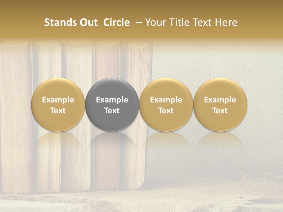 A Row Of Books Sitting On Top Of A Table PowerPoint Template