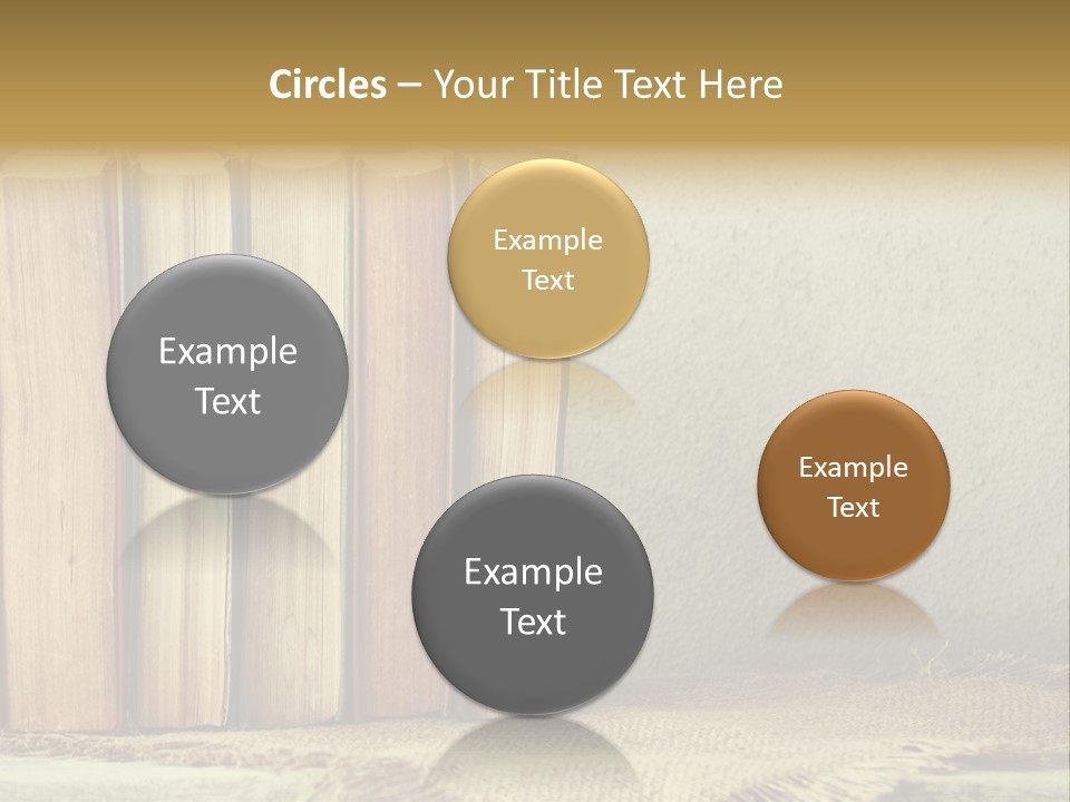 A Row Of Books Sitting On Top Of A Table PowerPoint Template