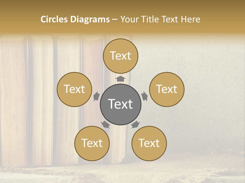 A Row Of Books Sitting On Top Of A Table PowerPoint Template