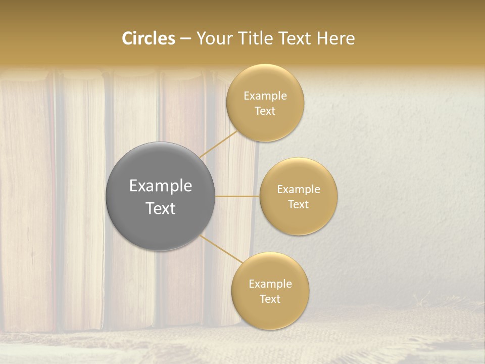 A Row Of Books Sitting On Top Of A Table PowerPoint Template