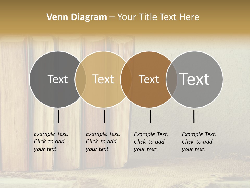 A Row Of Books Sitting On Top Of A Table PowerPoint Template