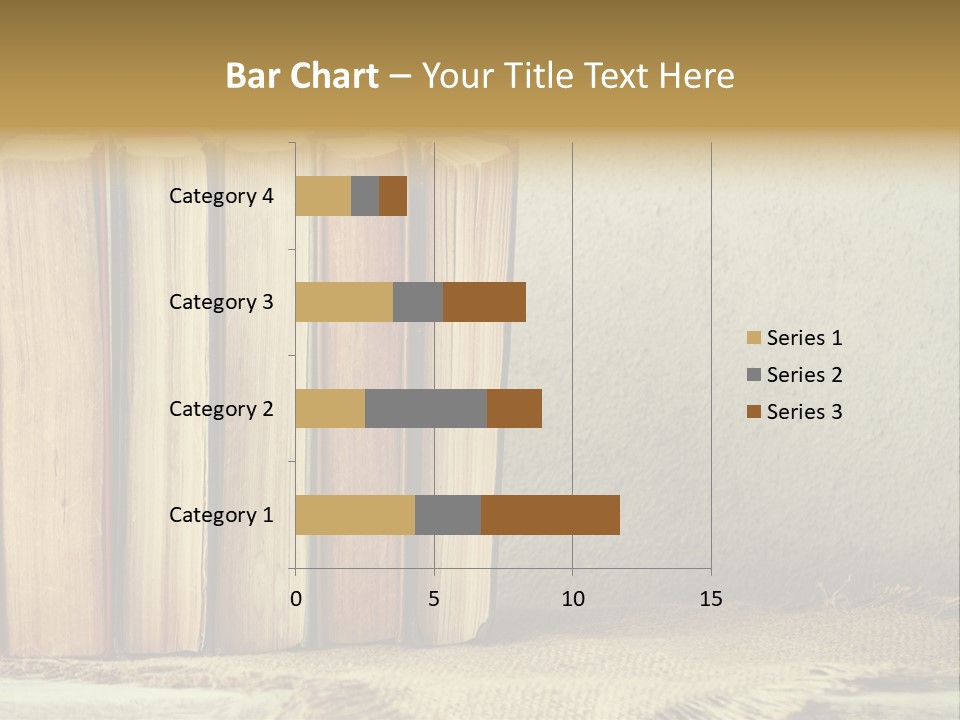 A Row Of Books Sitting On Top Of A Table PowerPoint Template