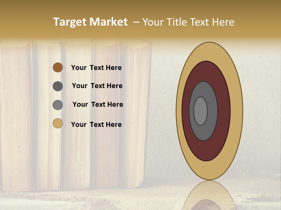 A Row Of Books Sitting On Top Of A Table PowerPoint Template