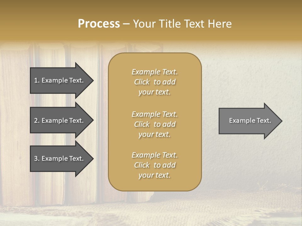 A Row Of Books Sitting On Top Of A Table PowerPoint Template