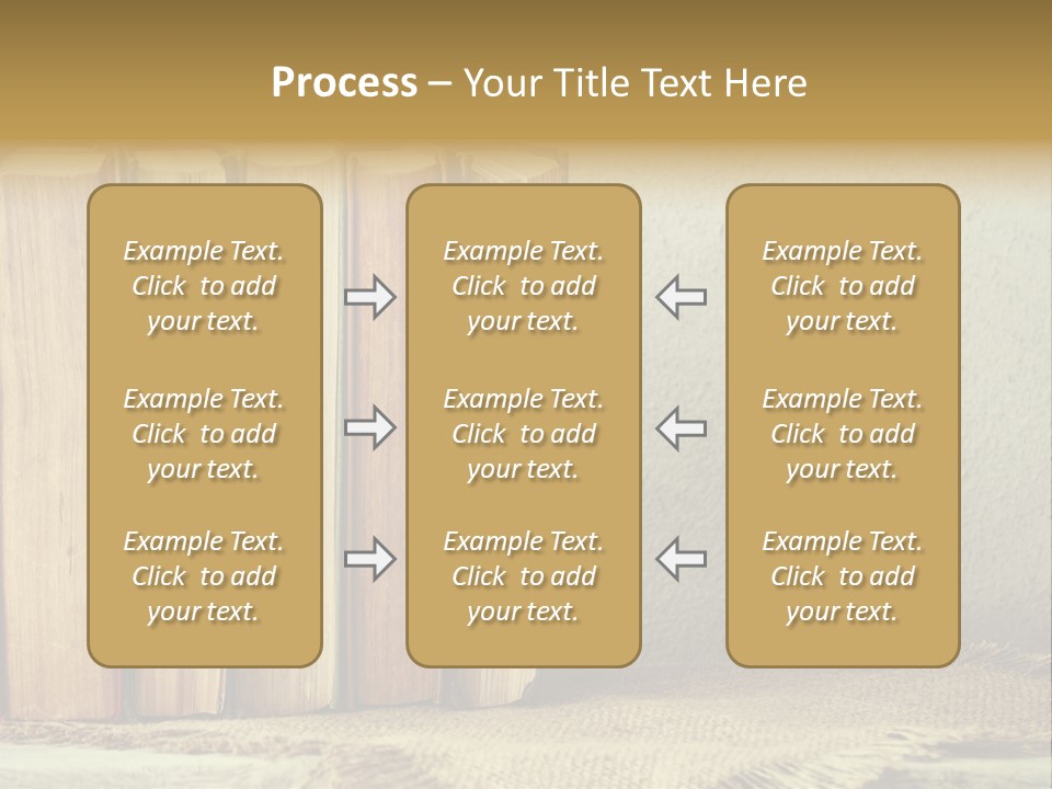 A Row Of Books Sitting On Top Of A Table PowerPoint Template
